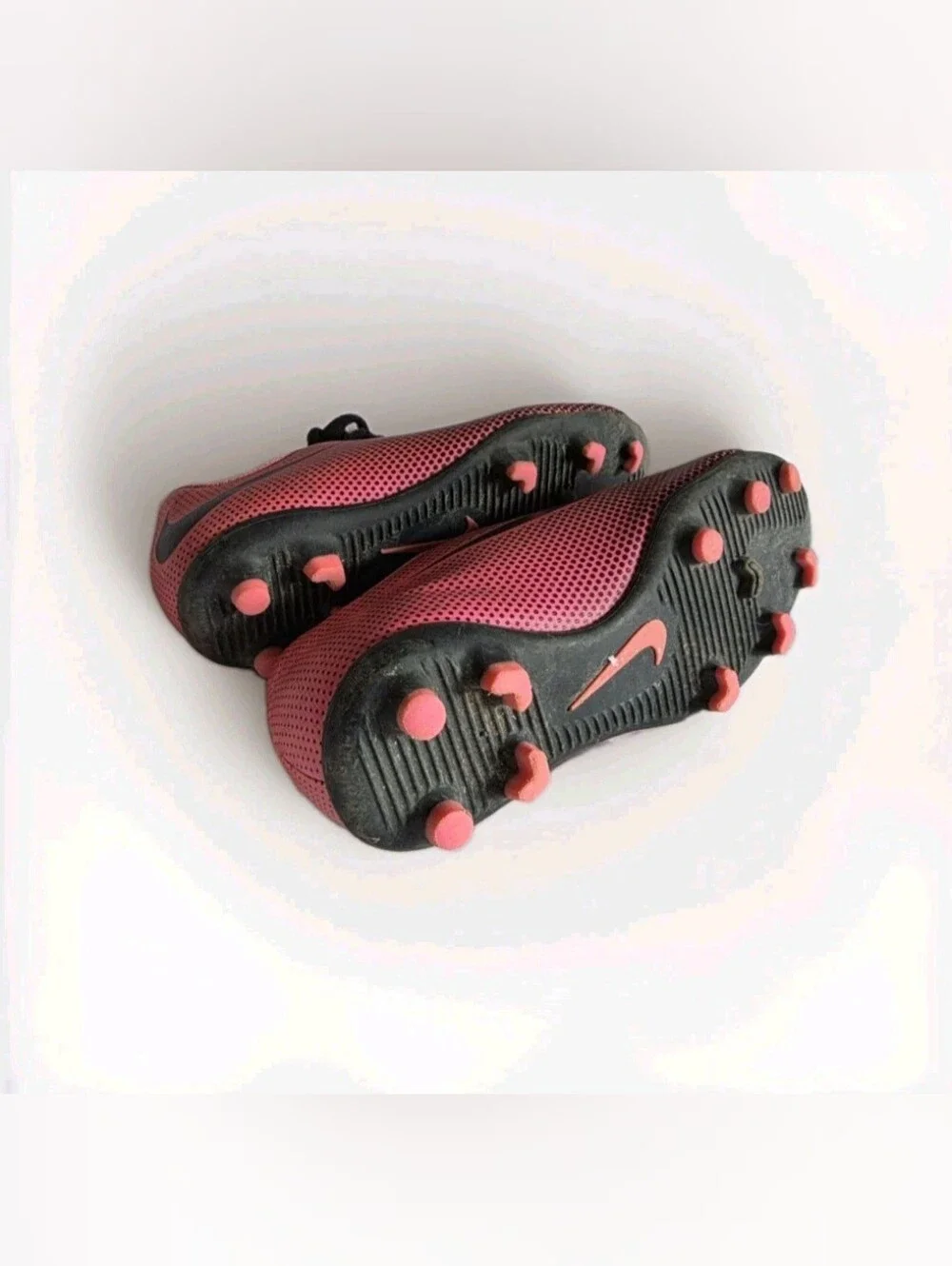 Nike Youth Soccer Cleats Girls Boys Shoes Pink/Black - Size 11C Lace Up